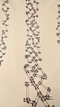 Espresso Bamboo Shoots on Taupe Sunbrella