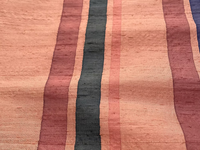 Multicolored Stripes on Copper Silk Dupioni