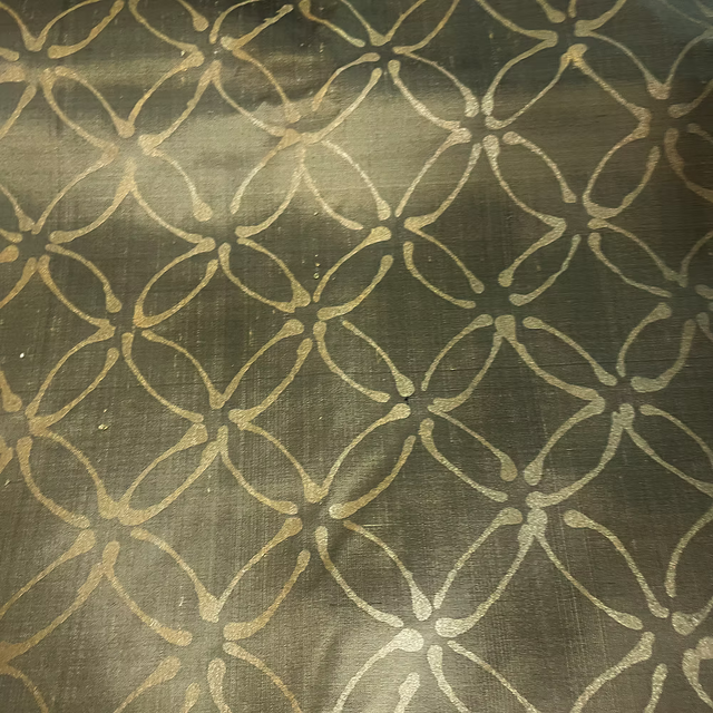 Gold Matisse on Bronze Silk Dupioni