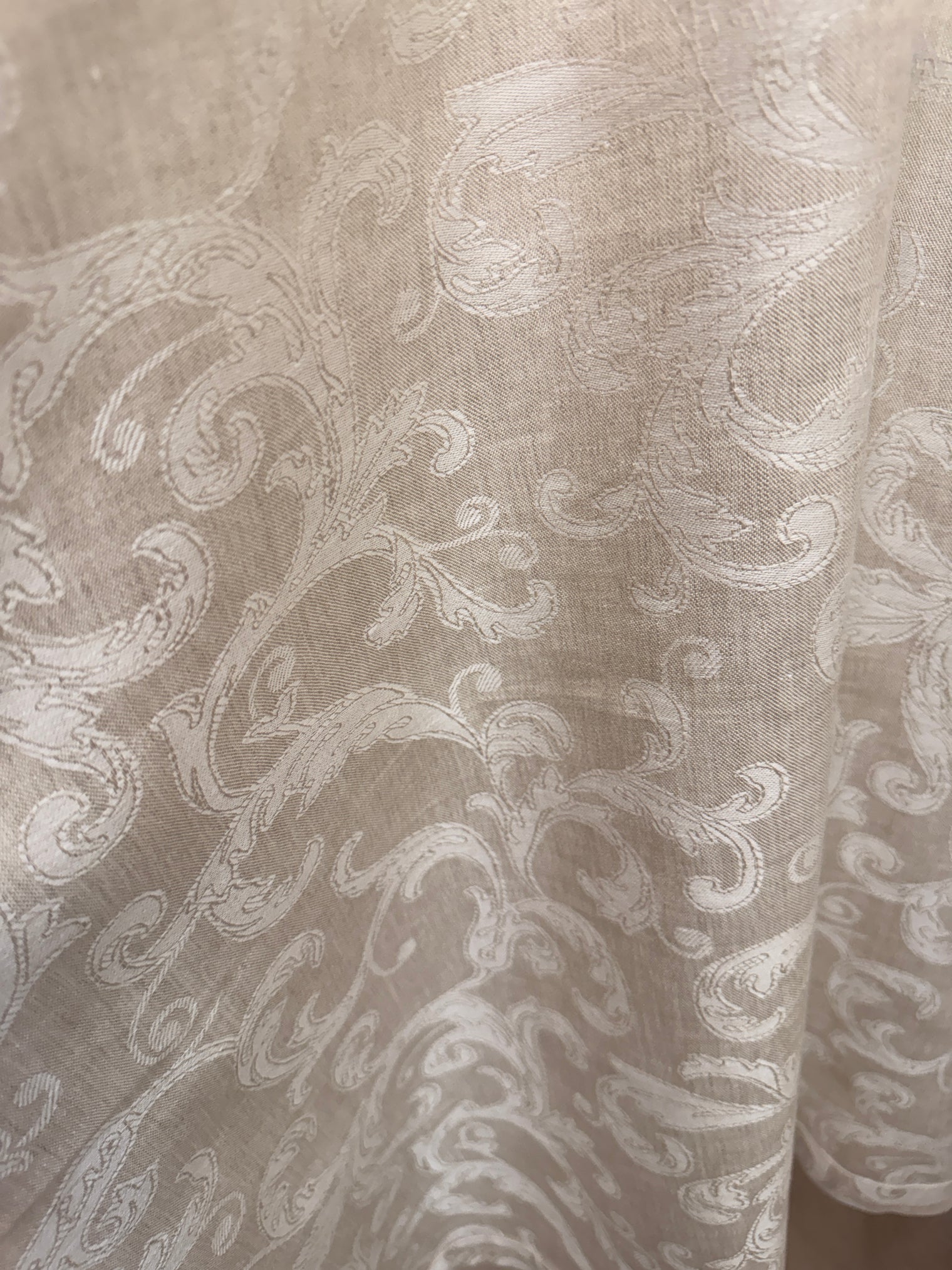 Cynthia Scroll Linen Bolster