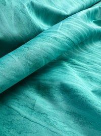 Barbara Beckmann Teal Hand-Marbleized Cotton Sateen — 17 Yards, Final Collection