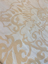 Barbara Beckmann Designs Gold Spring Bouquet on Yellow Silk Dupioni