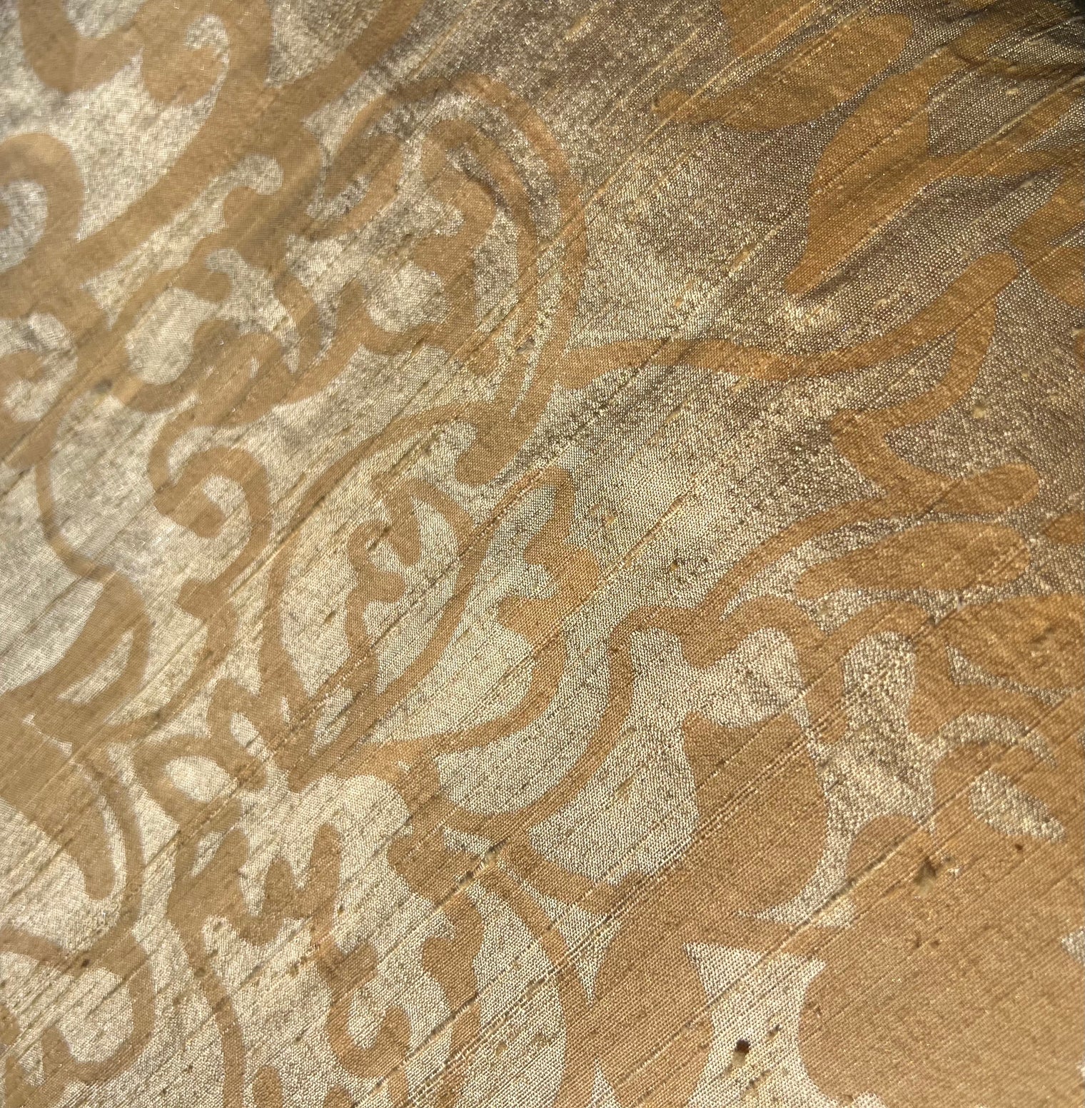 Barbara Beckmann Designs Gold Spring Bouquet on Yellow Silk Dupioni