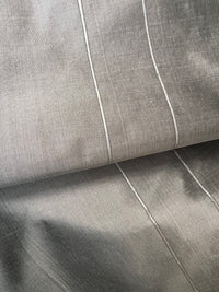 Barbara Beckmann Designs  Silver Lines on Silver Silk Dupioni