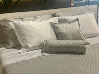 Silver Tulips Neck Roll Pillow