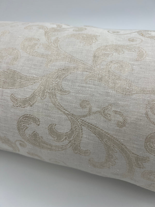Cynthia Scroll Linen Bolster