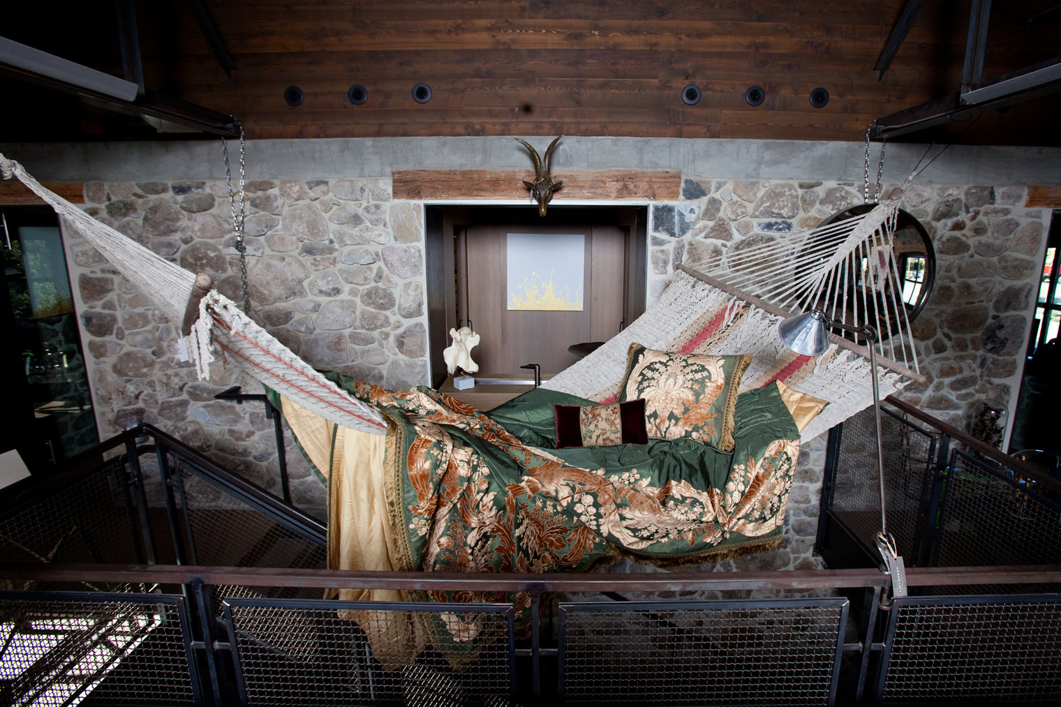 1880 Paris Silk & Velvet Facing Pair of Drapery Panels