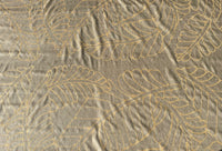 Large Gold Plantains on Bronze Silk Dupioni