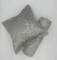 Silver Tulips Neck Roll Pillow