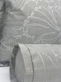 Silver Tulips Neck Roll Pillow