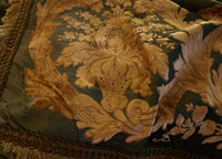 1880 Paris Silk & Velvet Facing Pair of Drapery Panels