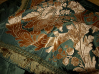 1880 Paris Silk & Velvet Facing Pair of Drapery Panels