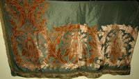 1880 Paris Silk & Velvet Facing Pair of Drapery Panels