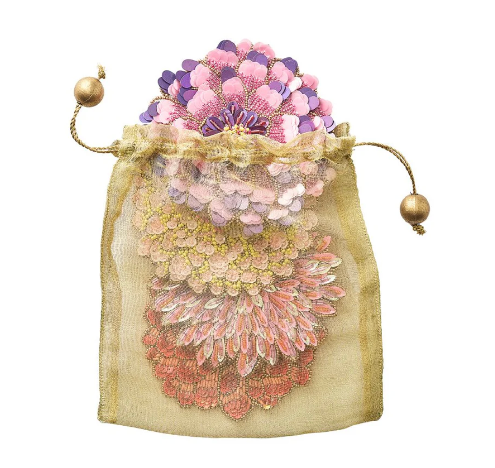 Kim Seybert Dahlia Drink Coasters, Set of 4 in a Gift Bag