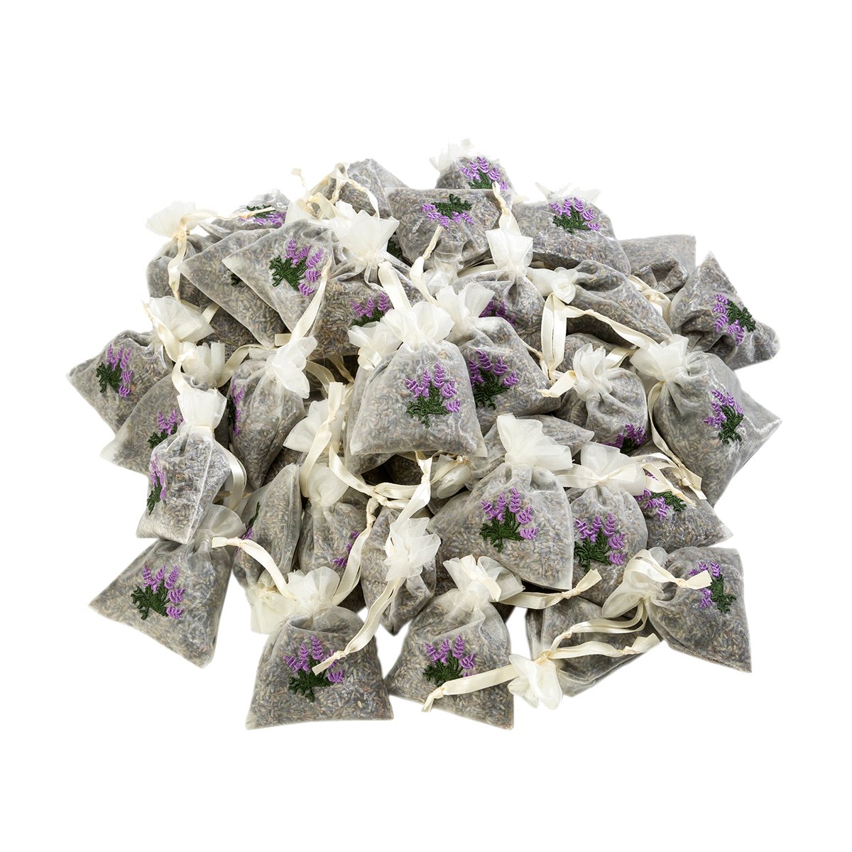 Embroidered Lavender Sachets for Gifts, Closets & Favors, Bag of 50