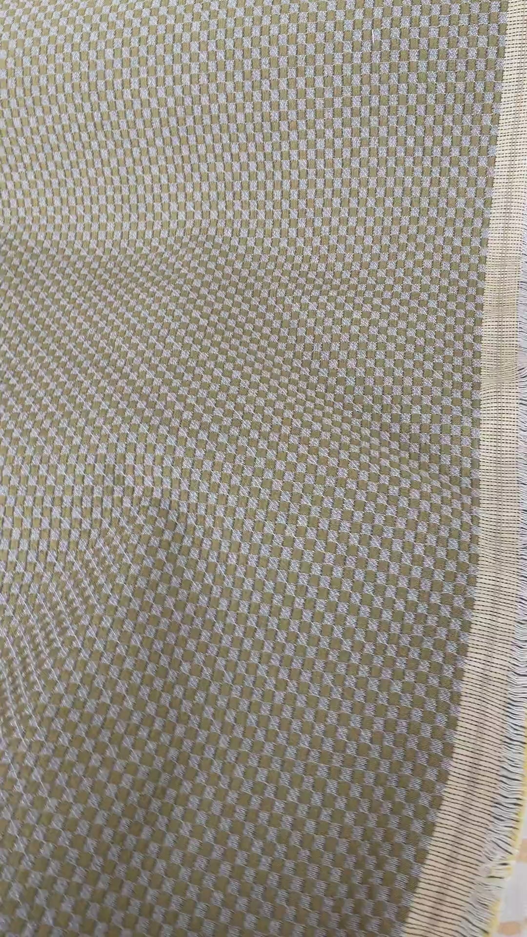 Olive & Taupe Marrakesh Squares in Woven Poly/Cotton