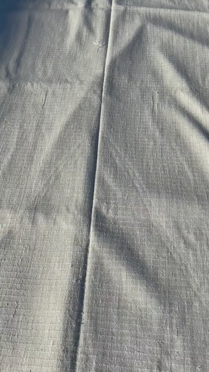 Bleached Raw Silk Basket Weave