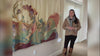 Signed Barbara Beckmann Batik Textile Tapestry on Wool Challis | Large Hand Painted Wall Art