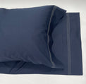 Narragansett Deep Sea Pillow Case with a triple contrasting stitch in White.